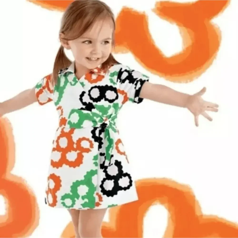 NEW GapKids‎ x DVF Wrap Floral Dress Girls 6-7 Diane Von Furstenberg NWT